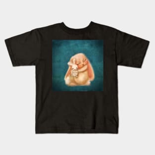 Baby Bunny Snuggling Bunny Doll Kids T-Shirt